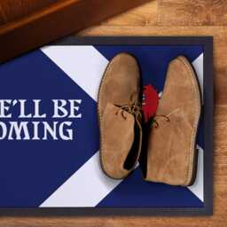 Scotland We'll Be Coming - Lion Rampart Wc 2026 Door Mat 60cm X 40cm - thumbnail 4