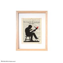 Pinocchio Dictionary Art Print Fairy Tale Nursery Decor - thumbnail 1