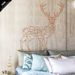 Geometric Deer Wall Decal Polygonal Animal Art - thumbnail 2