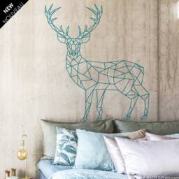 Geometric Deer Wall Decal Polygonal Animal Art