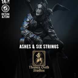 Ashes & Six Strings - Musician Murderer Revenge Action Thriller The Crow Resin Figure 16K - thumbnail 1