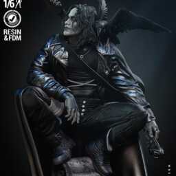 Ashes & Six Strings - Musician Murderer Revenge Action Thriller The Crow Resin Figure 16K - thumbnail 3