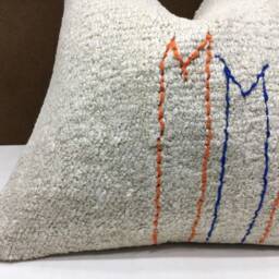 Vintage Turkish Kilim Pillow, 16x16 Handwoven Throw Pillow - thumbnail 3