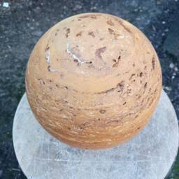 Yellow Travertine Sphere - thumbnail 2