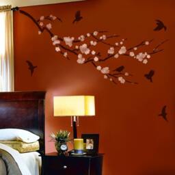 Sakura & Birds - Reusable Stencils Better Than Wall Decals - thumbnail 2