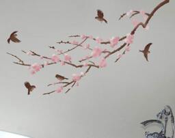 Sakura & Birds - Reusable Stencils Better Than Wall Decals - thumbnail 1