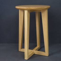 Oak Stool Or Small Side Table Modern Minimalist - thumbnail 2
