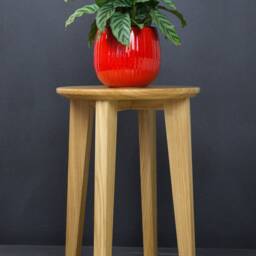Oak Stool Or Small Side Table Modern Minimalist - thumbnail 3