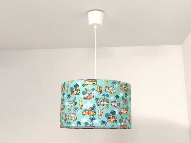 Lampshade - Hawaiian Surf Jumpsuit Vintage Turquoise Palm Tree Pendant Light Fun Christmas/Birthday Gift Idea - image 1