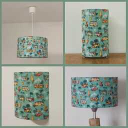 Lampshade - Hawaiian Surf Jumpsuit Vintage Turquoise Palm Tree Pendant Light Fun Christmas/Birthday Gift Idea - thumbnail 4