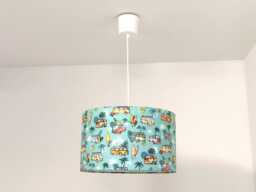 Lampshade - Hawaiian Surf Jumpsuit Vintage Turquoise Palm Tree Pendant Light Fun Christmas/Birthday Gift Idea - thumbnail 1