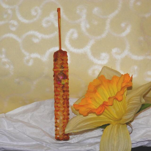 Inscribed Air Sylph Faerie Candle, Inscribed, Beeswax, Hand Rolled, Spell, Faerie, Pagan, Wicca - image 1