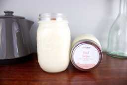 Pink Sugar Soy Candle in Pint Mason Jar - Spring Or Summer Sweet Scented, Wood Cotton Wick - thumbnail 1