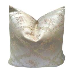 Set Of Rose Gold Floral Jacquard Cushion Covers - 18x18 - thumbnail 3