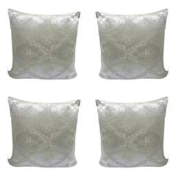 Set Of Rose Gold Floral Jacquard Cushion Covers - 18x18 - thumbnail 4