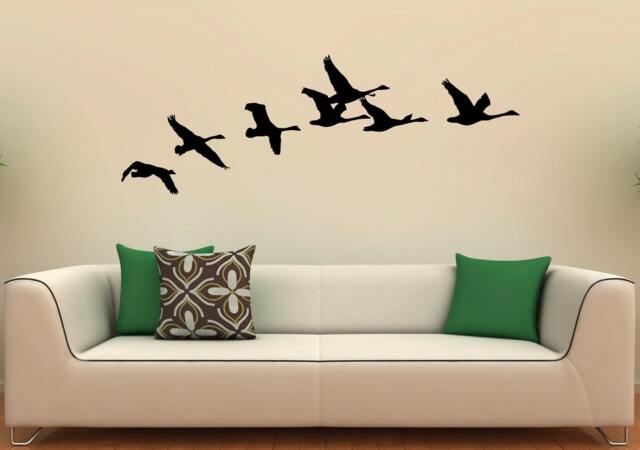 Flying Birds Wall Decal Flock Of Decals Vinyl Stickers Animals Interior Design Art Murals Housewares Bedroom Decor - 1B01S - image 1