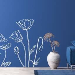 Sale Poppy Wall Decals Floral Bedroom & Office Decor - thumbnail 2