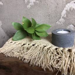 Concrete Tea Light Holder Set Modern Table Decor - thumbnail 2