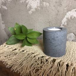 Concrete Tea Light Holder Set Modern Table Decor - thumbnail 3