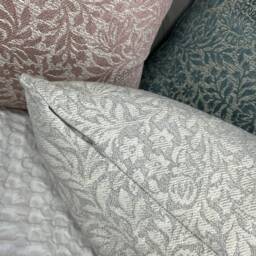 12x20 Floral Pillow Cover in John Lewis Fabric, Pale Grey - Handmade Rectangle Cushion Hidcote - thumbnail 3