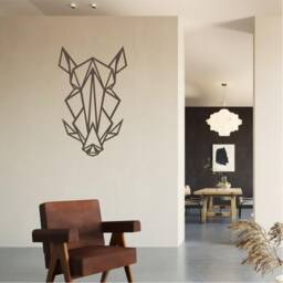 Geometric Boar Wall Art, Minimalist, Modern, Abstract, Decal, Mural, Transfer, Boho, -004, 5 Sizes, 36 Colour Options - thumbnail 3