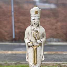 Garden Chinese Feng Shui Statue Concrete Wise Emperor Sculpture Outdoor Meditative Decoration Spiritual Yard Figurine Japanese Ornament Gift - thumbnail 2