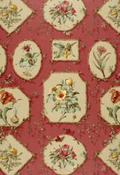 Greenbrier Botanical in Coral & Natural - Pillow Cover - thumbnail 1