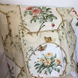 Greenbrier Botanical in Coral & Natural - Pillow Cover - thumbnail 2