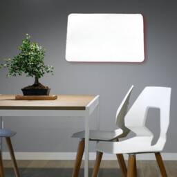 Rounded Corner Rectangle Shaped Mirrors With White Backing & Hooks, Bespoke Shapes Made, Engraving Services - thumbnail 2