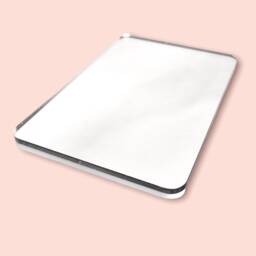 Rounded Corner Rectangle Shaped Mirrors With White Backing & Hooks, Bespoke Shapes Made, Engraving Services - thumbnail 3