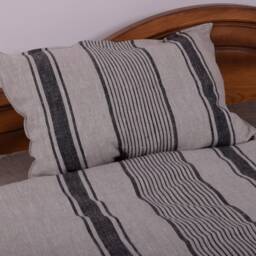 Striped Linen Pillowcase Standard, Queen, King, Body, Euro Sham Custom Size Pillow Cover. French Vintage Cottage Farmhouse Grainsack - thumbnail 3