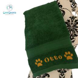 Dog Towels - Paws Side Personalised Font B - thumbnail 2