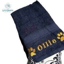 Dog Towels - Paws Side Personalised Font B - thumbnail 4