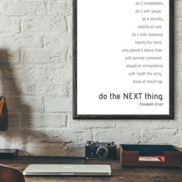 "Digital Download, Modern Wall Art, White Art ""Do The Next Thing" - thumbnail 2