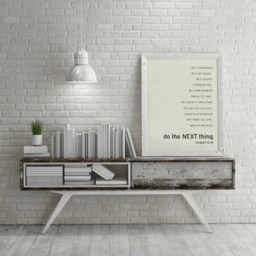 "Digital Download, Modern Wall Art, White Art ""Do The Next Thing" - thumbnail 4