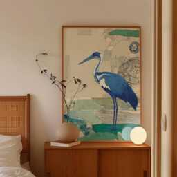 Blue Heron Bird Poster - Coastal Wildlife Wall Art Modern Nature Illustration Print Minimal Animal Decor - thumbnail 2