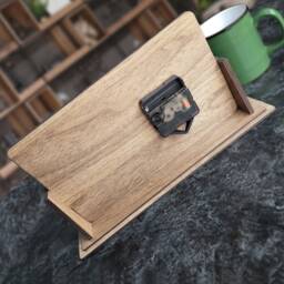 Custom Photo Clock/Personalized Wooden Desk Clock Anniversary Gift - thumbnail 4