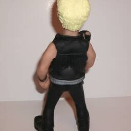 Billy Idol Figurine, Generation X, Punk Rock Star Doll, Miniature Sculpture, Hand Made Polymer Clay Figurine, Home Decor - thumbnail 4