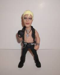 Billy Idol Figurine, Generation X, Punk Rock Star Doll, Miniature Sculpture, Hand Made Polymer Clay Figurine, Home Decor - thumbnail 1