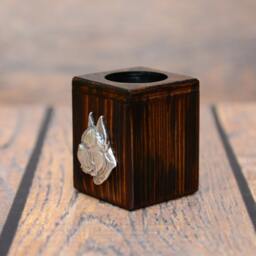 Boxer - Wooden Candlestick With Dog, Souvenir, Decoration, Limited Edition, Collection - thumbnail 2