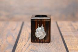 Boxer - Wooden Candlestick With Dog, Souvenir, Decoration, Limited Edition, Collection - thumbnail 1