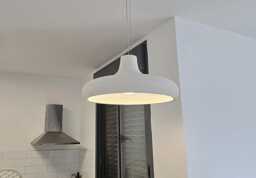 Handmade Ceramic Pendant Light Carved Texture, Off White Lampshade