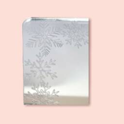 Snowflake Engraved Rectangle Shaped Mirrors With White Backing & Hooks, Custom Colours, Sizes, Shapes - thumbnail 4