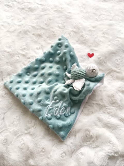 Baby Turtle Comforter, Organic Cotton, Personalized Handmade Bola Comforter - image 1