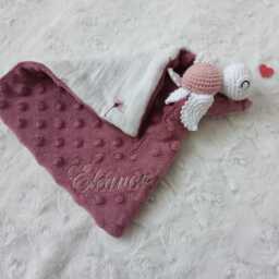 Baby Turtle Comforter, Organic Cotton, Personalized Handmade Bola Comforter - thumbnail 3