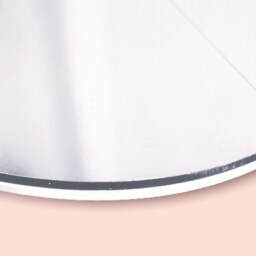 Round Pebble Shaped Mirrors With White Backing & Hooks, Bespoke Shapes Made, Engraving Services - thumbnail 3