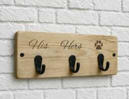 His Hers Paws Wooden Keyholder - thumbnail 1