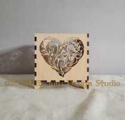 Heart Candle Holder Wood Lantern Centerpiece For Table, Romantic Gift Girlfriend, 5Th Anniversary, Wedding Candle, Mom Birthday