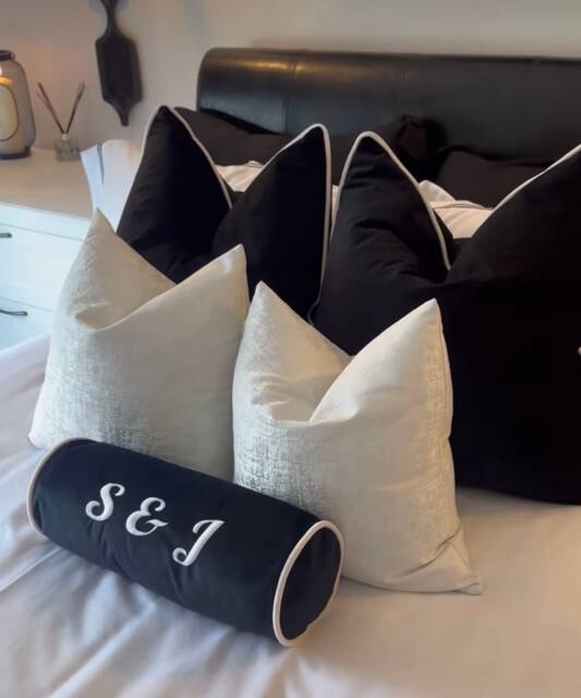 Monochrome Black & White Luxury Cushion Cover Set - Instagram Best Seller Personalised - image 1