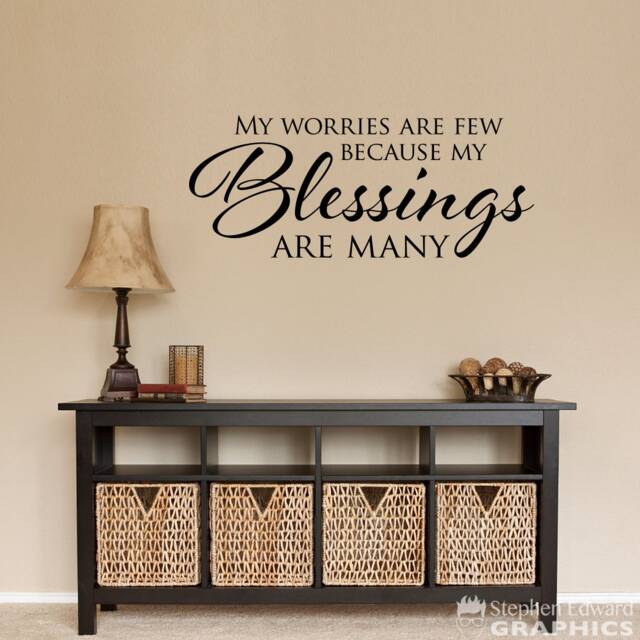 Blessings Vinyl Wall Decal Christian Home Decor - image 1
